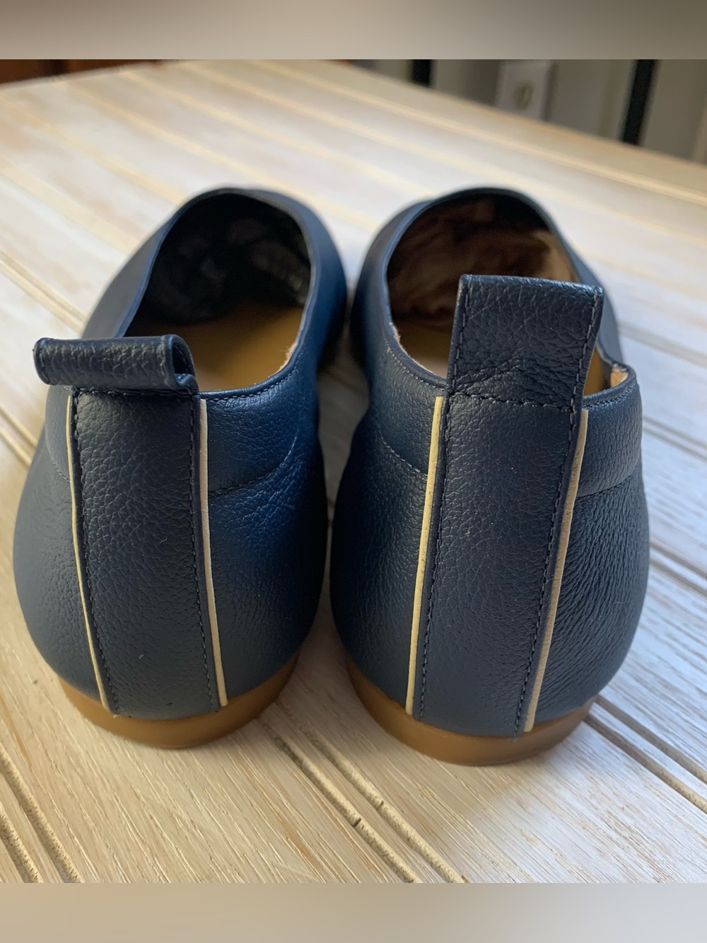 Everlane The Day Glove Navy Blue Leather Slip-On Flat Size 8.5 - Picture 4 of 9